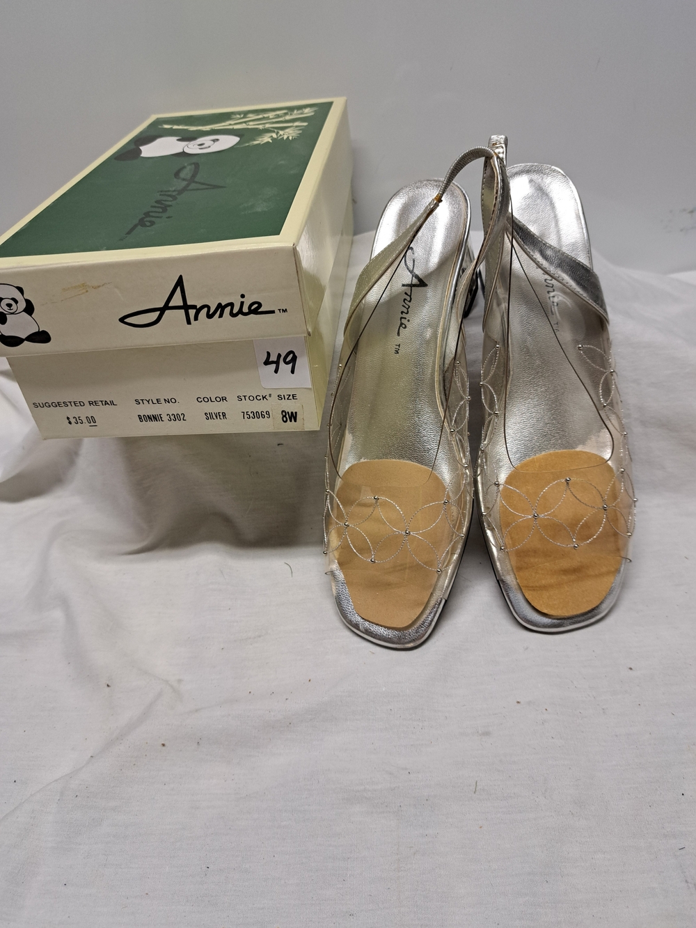 Annie Silver Slingback Sandals - Elegant Women's Dress Shoes